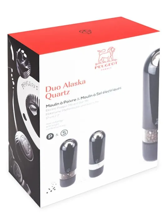 Shop Alaska Set of electric salt and pepper mills in quartz grey, 17cm Salt | Salt & Pepper Mill Sets