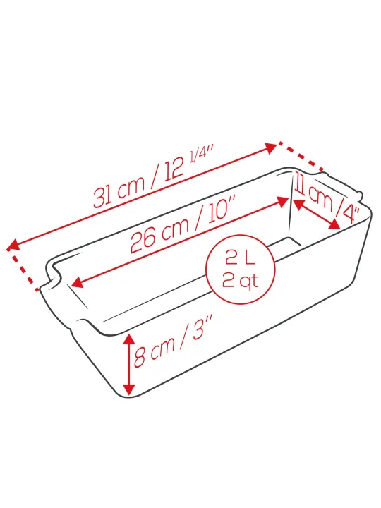 Outlet Appolia Appolia loaf baking dish, 31cm Speciality Bakeware