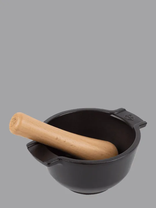 Store Appolia Ceramic mortar in color, with beechwood pestle Mortar