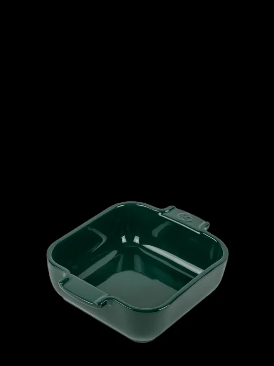 Outlet Appolia Individual ceramic square baking dish in forest green, 18cm Speciality Bakeware | Individual Dishes
