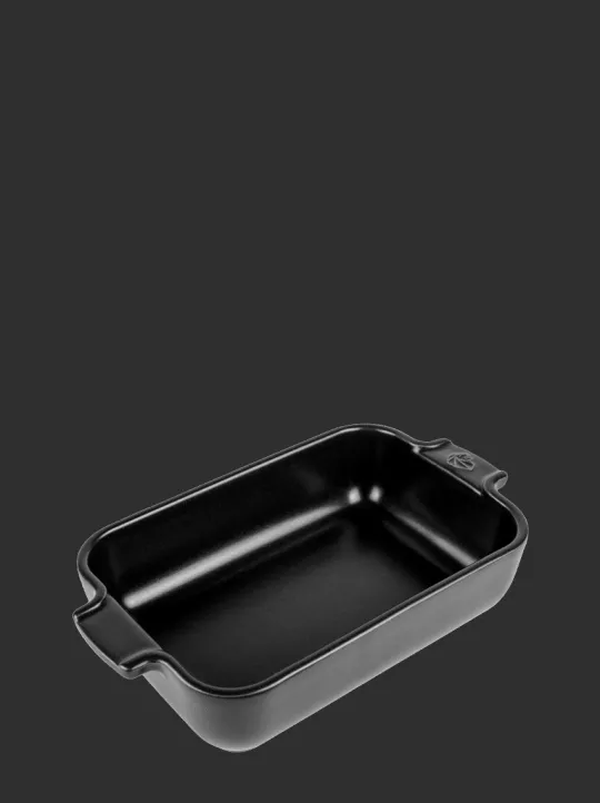 Best Appolia Individual rectangular ceramic oven dish in satin black, 22cm Speciality Bakeware | Individual Dishes