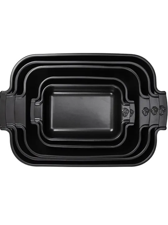 Best Appolia Individual rectangular ceramic oven dish in satin black, 22cm Speciality Bakeware | Individual Dishes