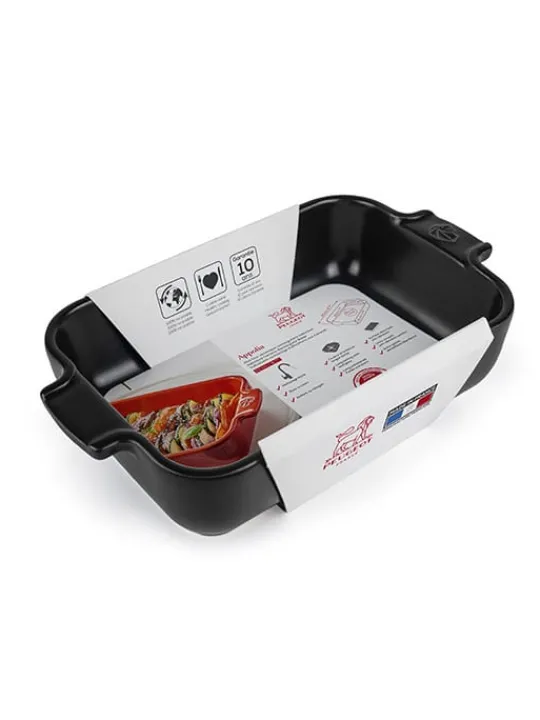 Best Appolia Individual rectangular ceramic oven dish in satin black, 22cm Speciality Bakeware | Individual Dishes