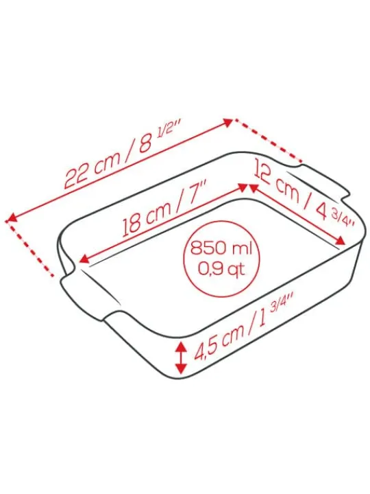 Best Sale Appolia Individual rectangular ceramic oven dish in grey, 22cm Speciality Bakeware | Individual Dishes