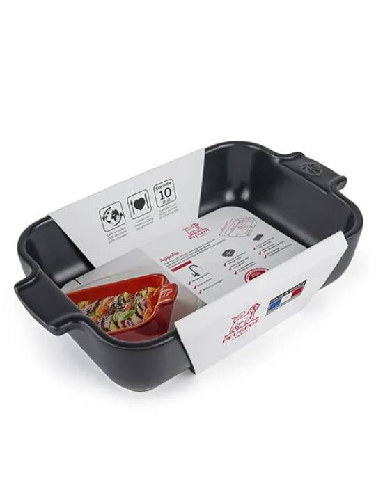 Best Sale Appolia Individual rectangular ceramic oven dish in grey, 22cm Speciality Bakeware | Individual Dishes