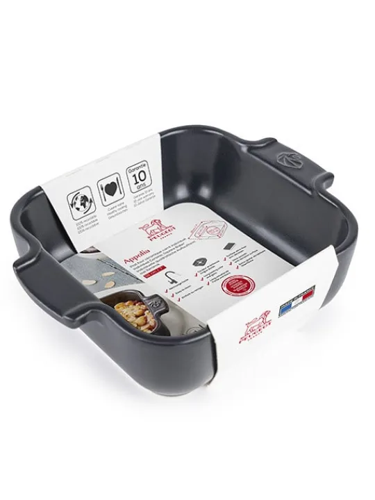 Shop Appolia Individual square ceramic oven dish in grey, 18cm Speciality Bakeware | Individual Dishes