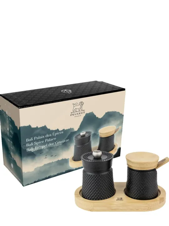 Sale Bali spice palace Bali cast-iron pepper mill and its salt cellar as a gift box For The Foodie | Salt