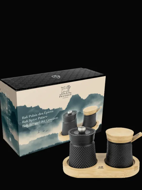 Sale Bali spice palace Bali cast-iron pepper mill and its salt cellar as a gift box For The Foodie | Salt