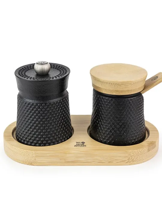 Sale Bali spice palace Bali cast-iron pepper mill and its salt cellar as a gift box For The Foodie | Salt