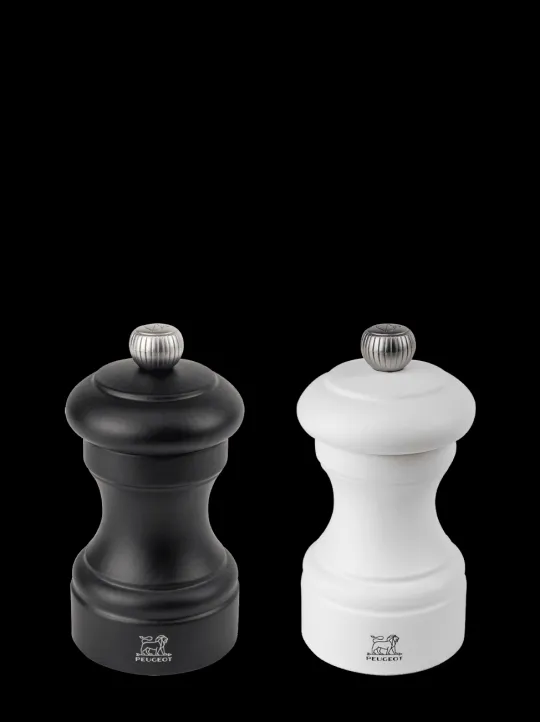 Store Bistro Duo of manual beechwood salt and pepper mills in and white, 10cm Salt | Salt & Pepper Mill Sets