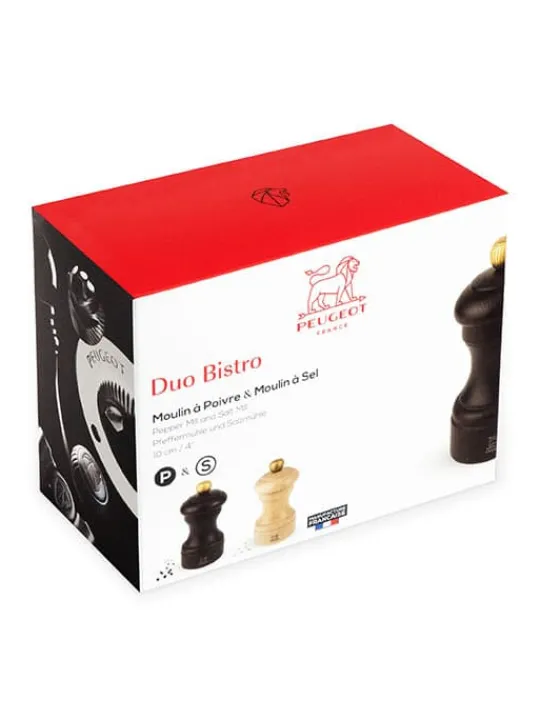 Sale Bistro Duo of manual beechwood salt and pepper mills in and natural wood, 10cm Salt | Salt & Pepper Mill Sets