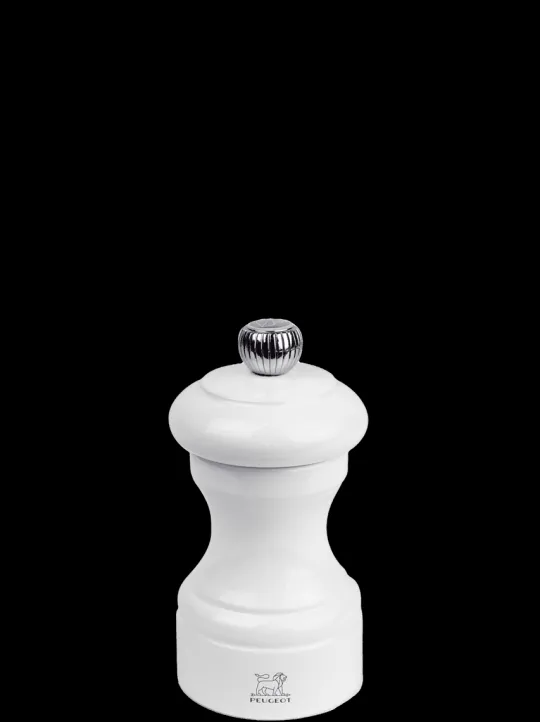 Hot Bistro Manual salt mill in white gloss painted wood, 10cm Salt | Salt Mills