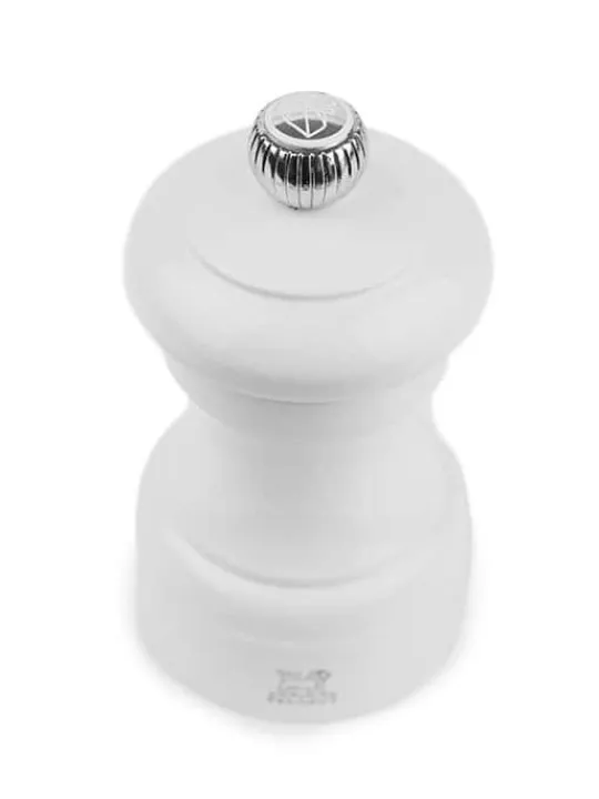 Hot Bistro Manual salt mill in white gloss painted wood, 10cm Salt | Salt Mills