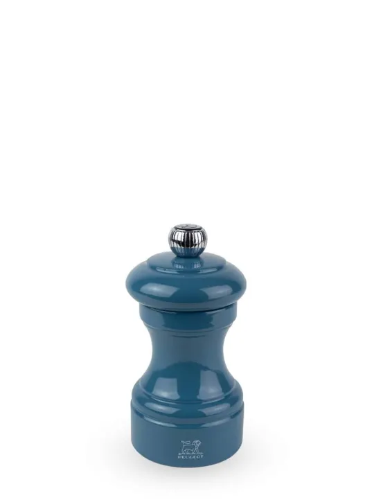 Clearance Bistro Manual wooden pepper mill in pacific blue gloss, 10cm For Under £50 | For The Foodie