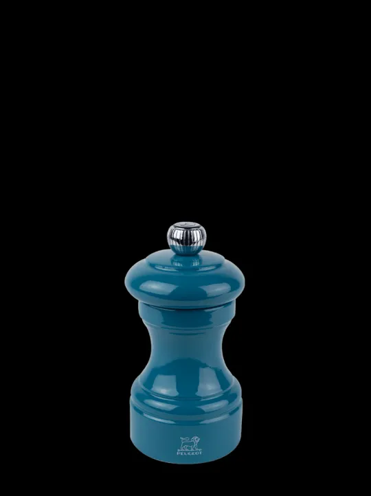 Clearance Bistro Manual wooden pepper mill in pacific blue gloss, 10cm For Under £50 | For The Foodie