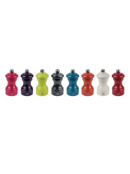 Clearance Bistro Manual wooden pepper mill in pacific blue gloss, 10cm For Under £50 | For The Foodie