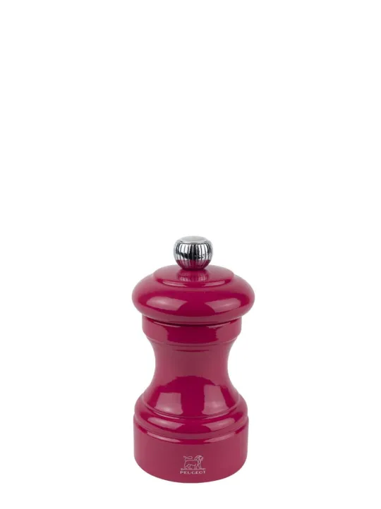 Shop Bistro Manual wooden salt mill in candy pink gloss, 10cm For The Foodie | Salt