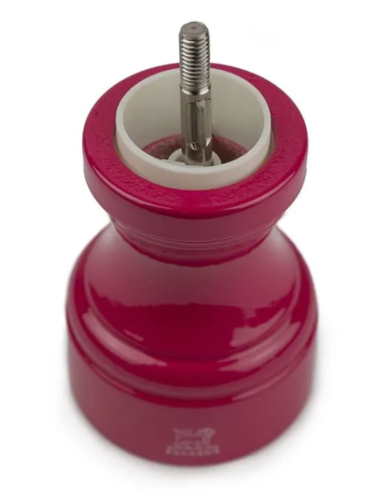 Shop Bistro Manual wooden salt mill in candy pink gloss, 10cm For The Foodie | Salt