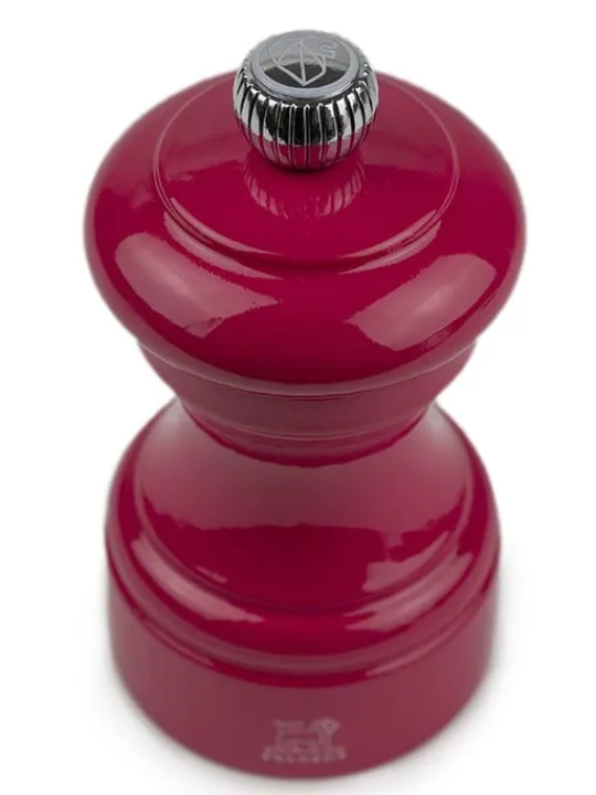Shop Bistro Manual wooden salt mill in candy pink gloss, 10cm For The Foodie | Salt