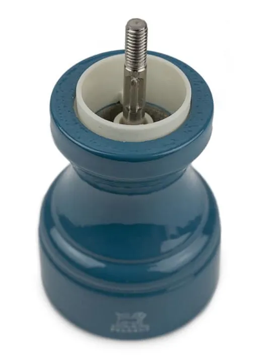Outlet Bistro Manual wooden salt mill in pacific blue gloss, 10cm For The Foodie | Salt