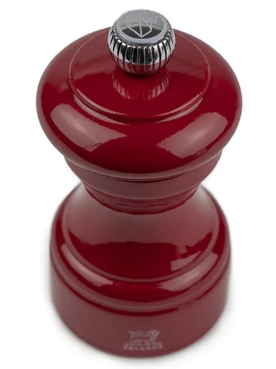 Best Bistro Manual wooden salt mill in passion red gloss, 10cm Salt | Salt Mills