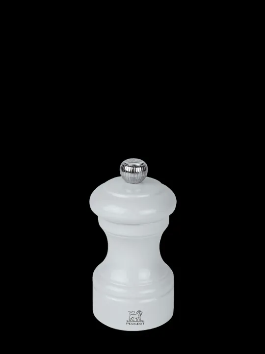 Hot Bistro Manual wooden salt mill in pearl grey gloss, 10cm Salt | Salt Mills