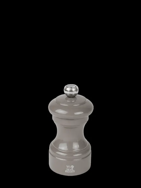Fashion Bistro Manual wooden salt mill in taupe grey gloss, 10cm Salt | Salt Mills