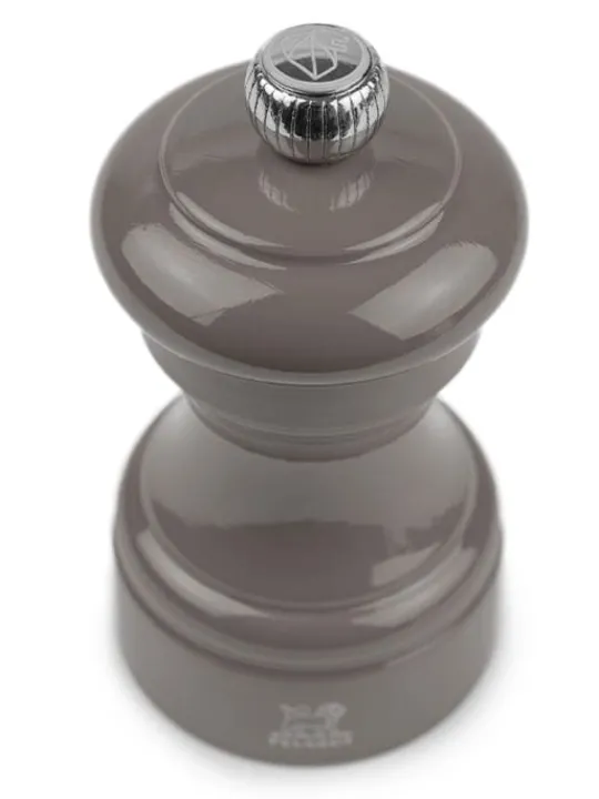 Fashion Bistro Manual wooden salt mill in taupe grey gloss, 10cm Salt | Salt Mills