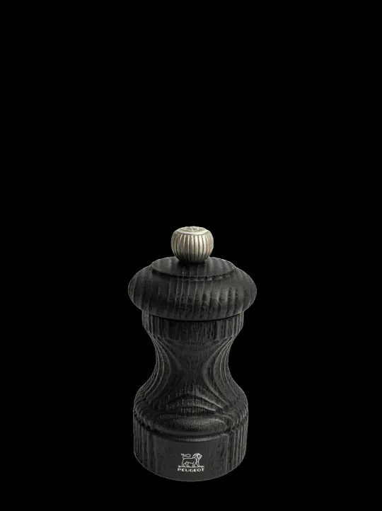 Store Bistro nature black Manual upcycled wooden salt mill in black, 10cm Salt | Salt Mills
