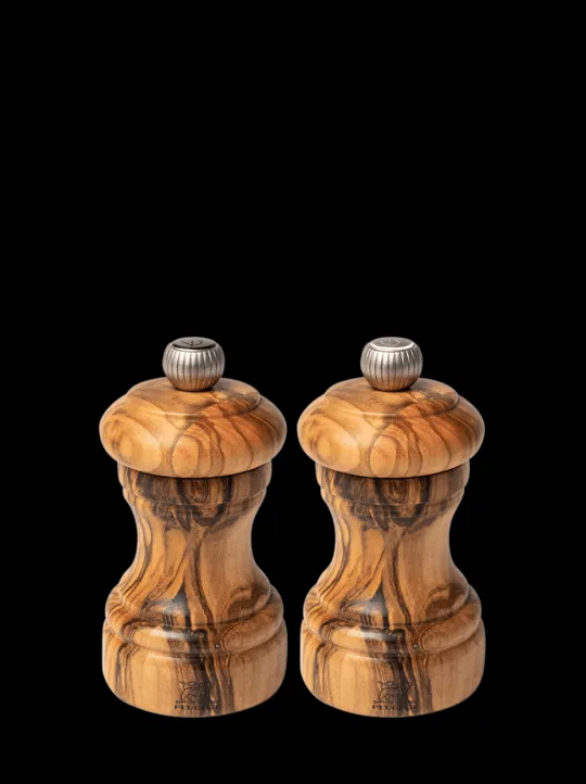 Shop Bistro set manual salt and pepper mills in olive wood, 10cm For The Host With The Most | Salt