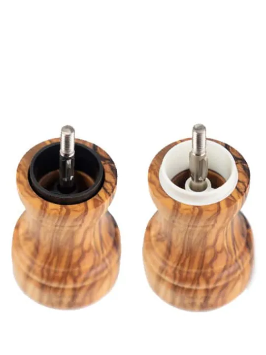 Shop Bistro set manual salt and pepper mills in olive wood, 10cm For The Host With The Most | Salt