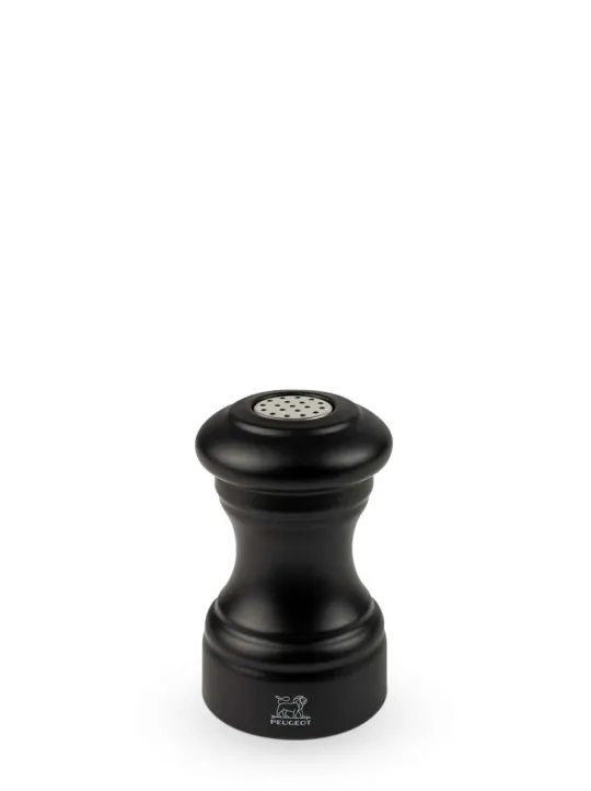 Outlet Bistro Wooden salt shaker in matt black, 9cm Salt | Salt Mills