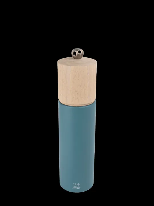 Store Boreal Manual beech wood pepper mill in celestial blue, 21cm Pepper | Pepper Mills