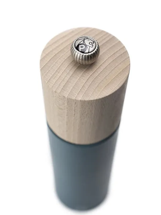 Store Boreal Manual beech wood pepper mill in celestial blue, 21cm Pepper | Pepper Mills
