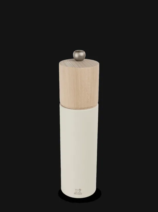 Best Boreal Manual beech wood salt mill in feather white, 21cm Salt | Salt Mills
