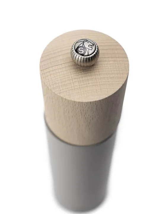 Shop Boreal Manual beech wood salt mill in pebble grey, 21cm Salt | Salt Mills