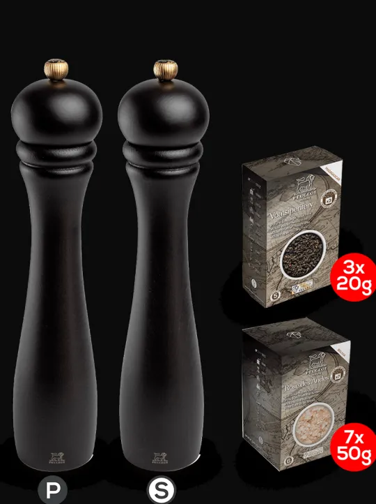 Best Checkmate bundle 30cm - 12" Salt and pepper mill checkmate set 30 cm - 12" with spices Salt | Salt & Pepper Mill Sets