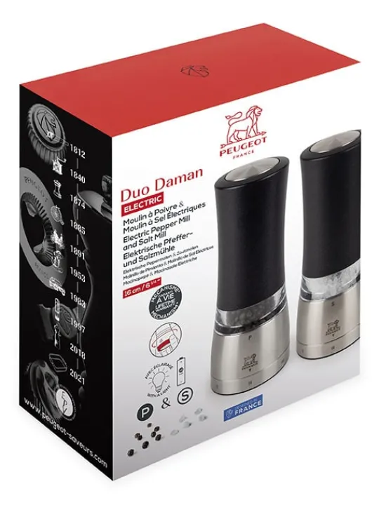 Online Daman electric Set of u’select electric salt and pepper mills, iridescent black, 16 cm For The Host With The Most | For The Foodie