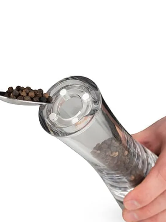 Fashion Daman U’select manual pepper mill, acrylic and stainless steel, 21 cm Pepper | Pepper Mills