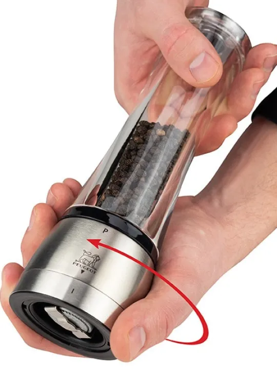 Fashion Daman U’select manual pepper mill, acrylic and stainless steel, 21 cm Pepper | Pepper Mills