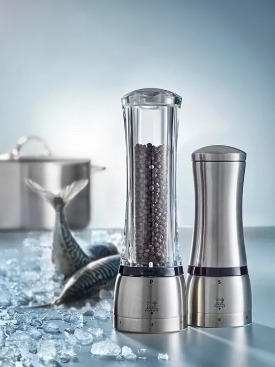 Fashion Daman U’select manual pepper mill, acrylic and stainless steel, 21 cm Pepper | Pepper Mills