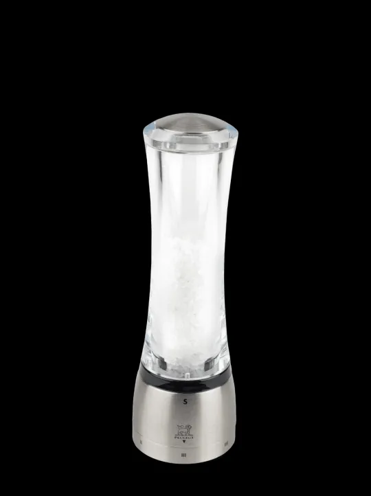 Fashion Daman U’select manual salt mill, acrylic and stainless steel, 21 cm Salt | Salt Mills