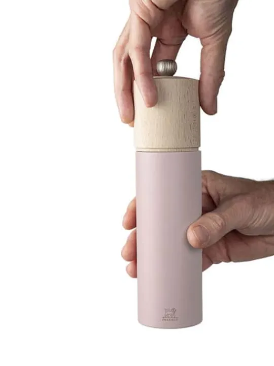 Best Sale Duo boreal Gifset boreal pepper and salt mills grey rock and petal rose 21 cm with its silicon funnel Salt | Salt & Pepper Mill Sets