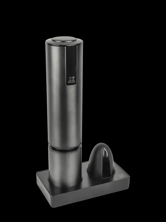 New Elis touch grey stainless steel electric corkscrew with rechargeable battery, 27cm Corkscrews