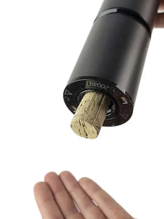 New Elis touch grey stainless steel electric corkscrew with rechargeable battery, 27cm Corkscrews