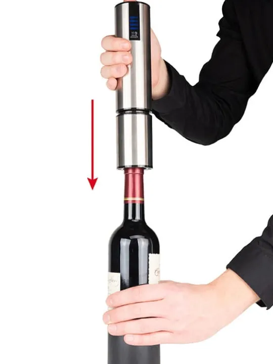 Online Elis touch rechargeable electric corkscrew in stainless steel with battery 27 cm Corkscrews