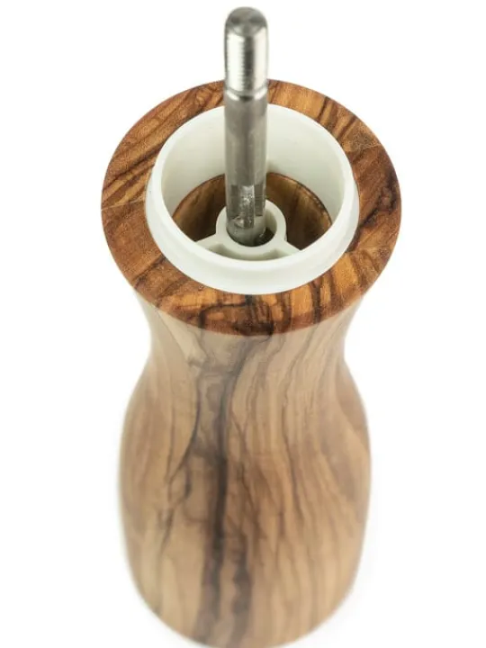 Best Fidji Manual salt mill, olive wood and stainless steel, 20 cm Salt | Salt Mills