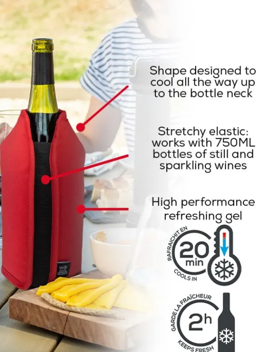 Shop Frizz expandable wine cooling sleeve, 23cm - 9in For Under £50 | For The Bar Tender