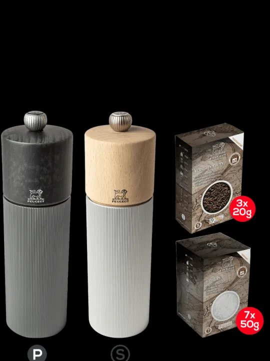 Cheap Line 18cm bundle Set of 18cm salt and pepper mills with spices Salt | Salt & Pepper Mill Sets