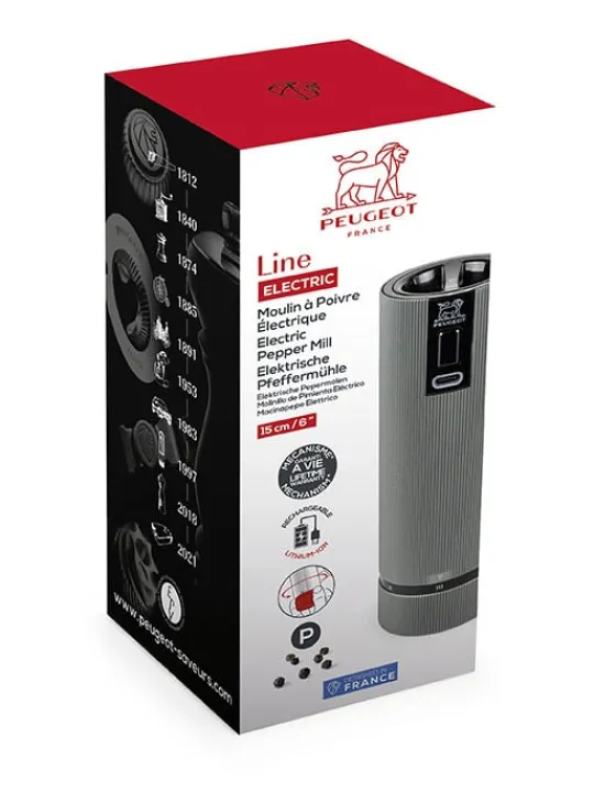 Sale Line electric Moulin à poivre électrique rechargeable u'select, batterie lithium-ion, e, 15 cm - 6in. For The Host With The Most | Pepper